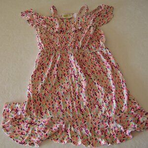 Cute Cold-Shoulder geometric Dress